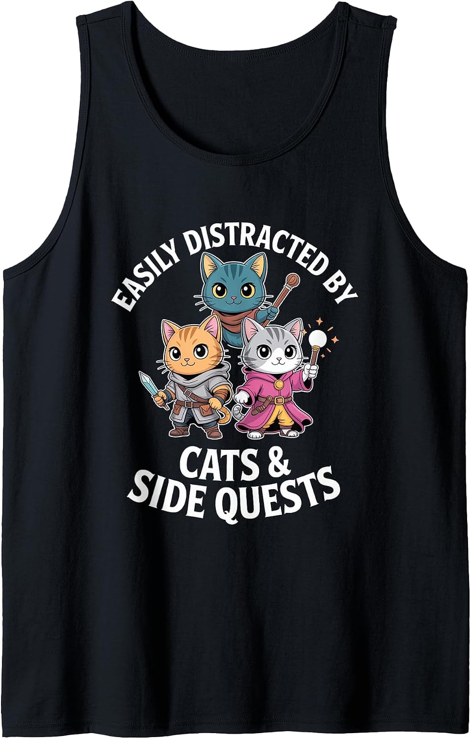 easily distracted by cats gamer merch