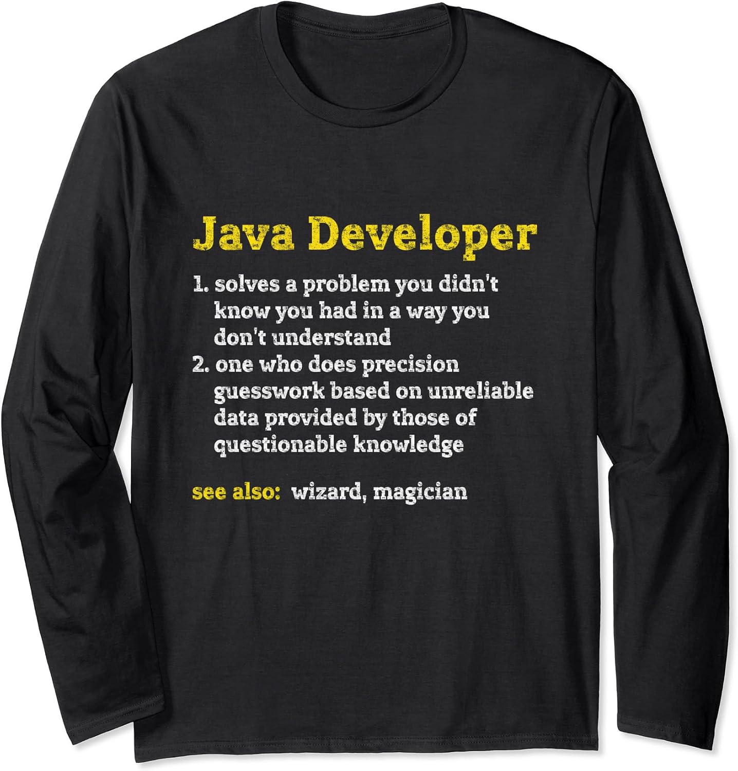 Java Developer Dictionary Definition Tee Merch