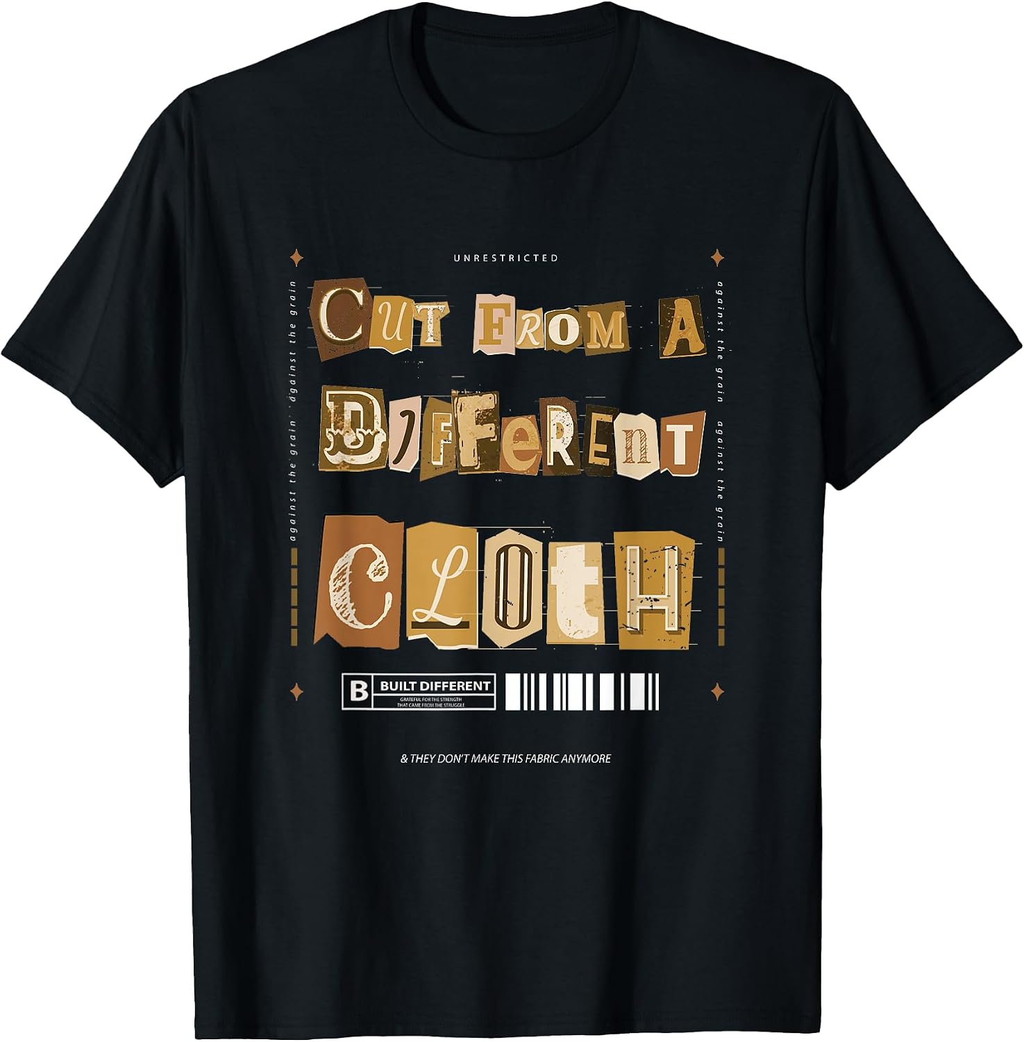 Match Brown Color Graphic Tee