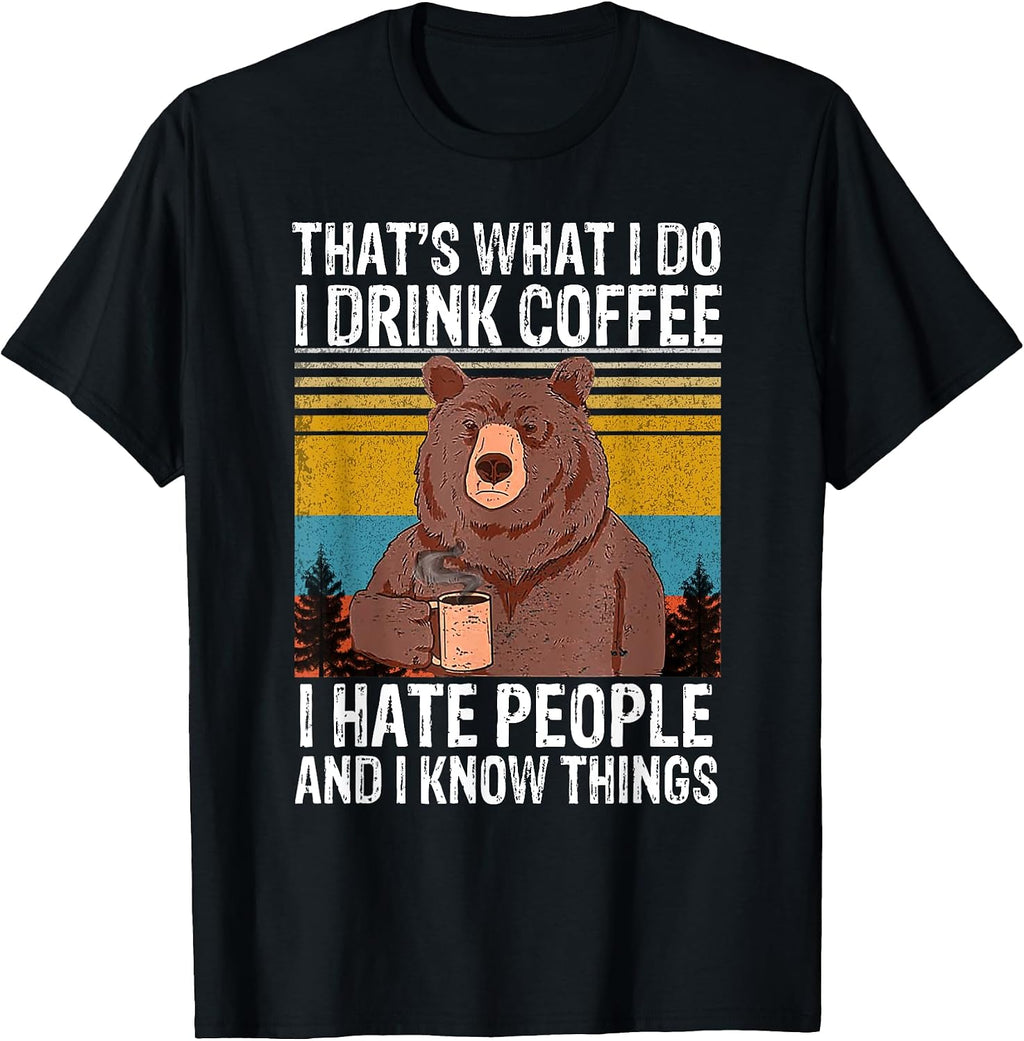 Bear Drinking Coffee bear camping