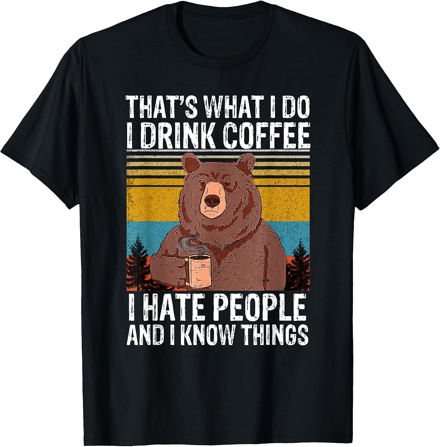 Bear Drinking Coffee bear camping