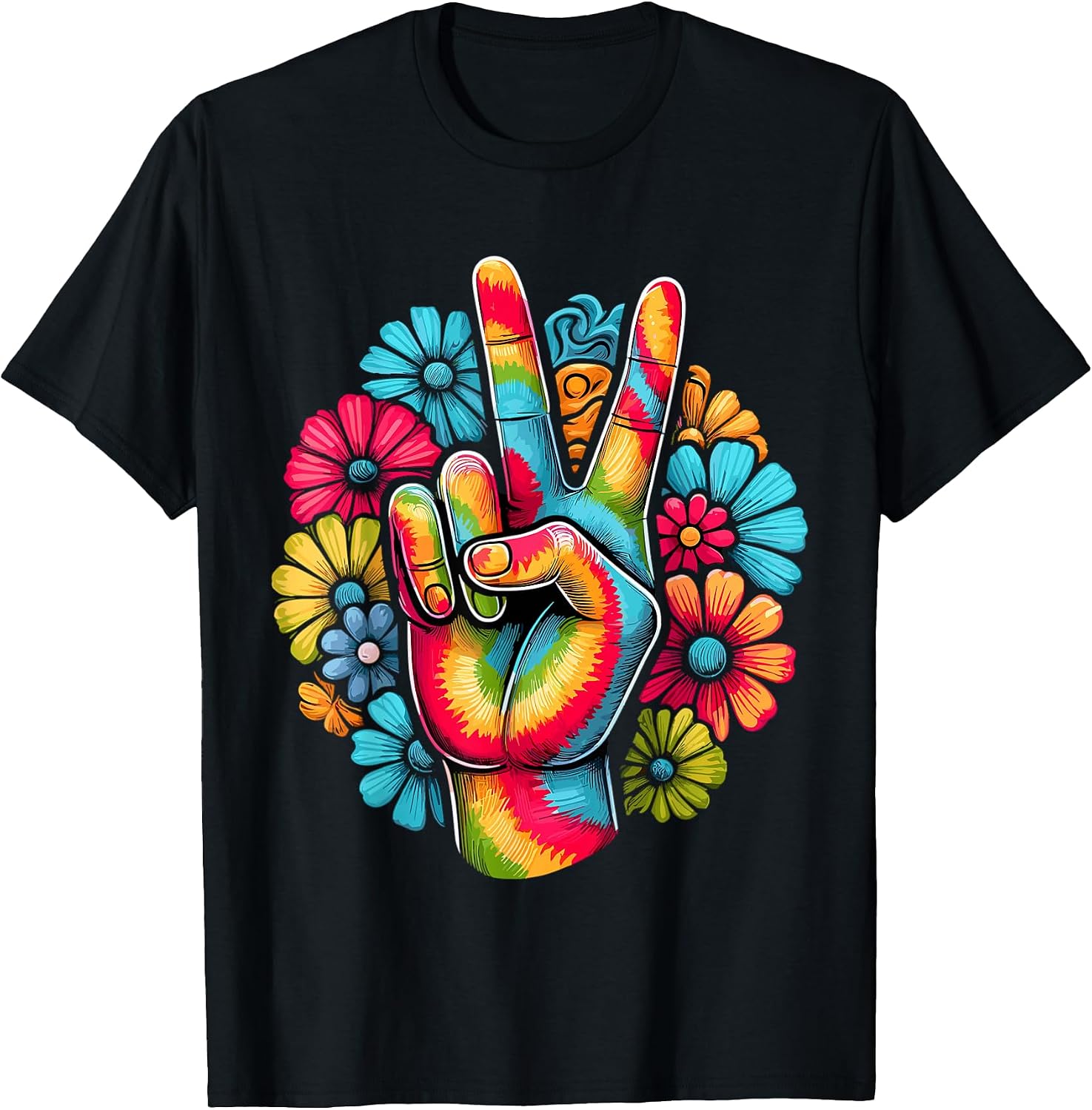 Tie Dye Peace Sign Hippie