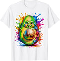 Colorful Avocado Cartoon Rainbow Color Splash
