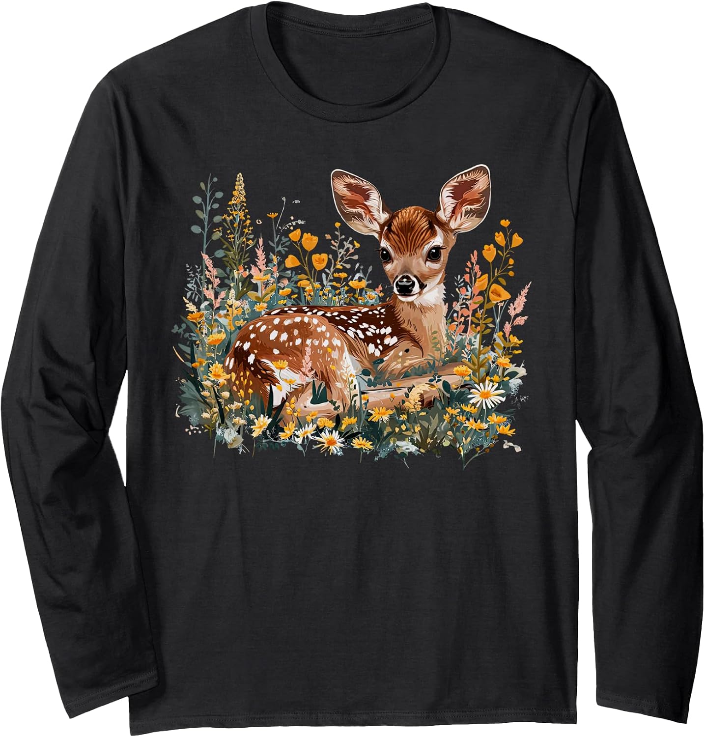 Cottagecore Cute Deer Floral Aesthetic Design