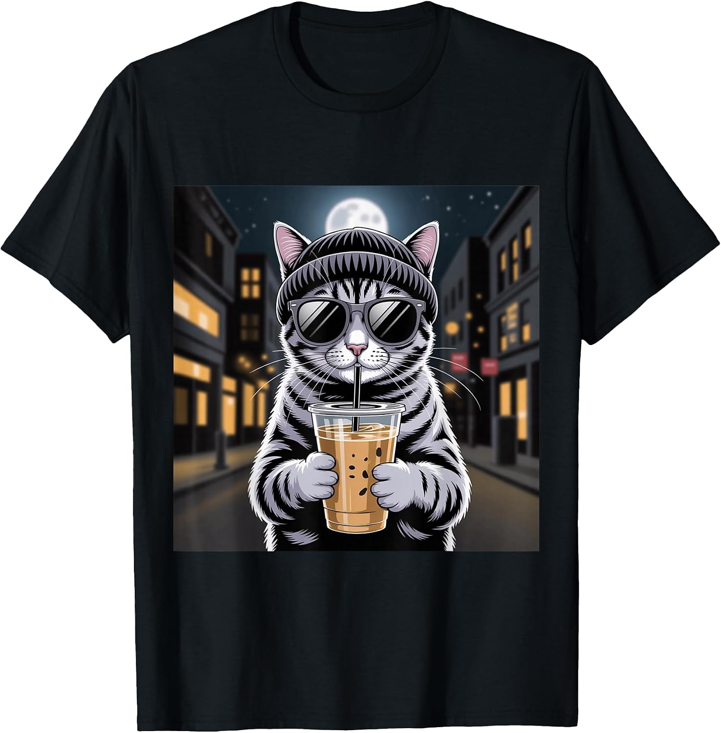 Chill Cat Coffee Vibes Urban Style Merch