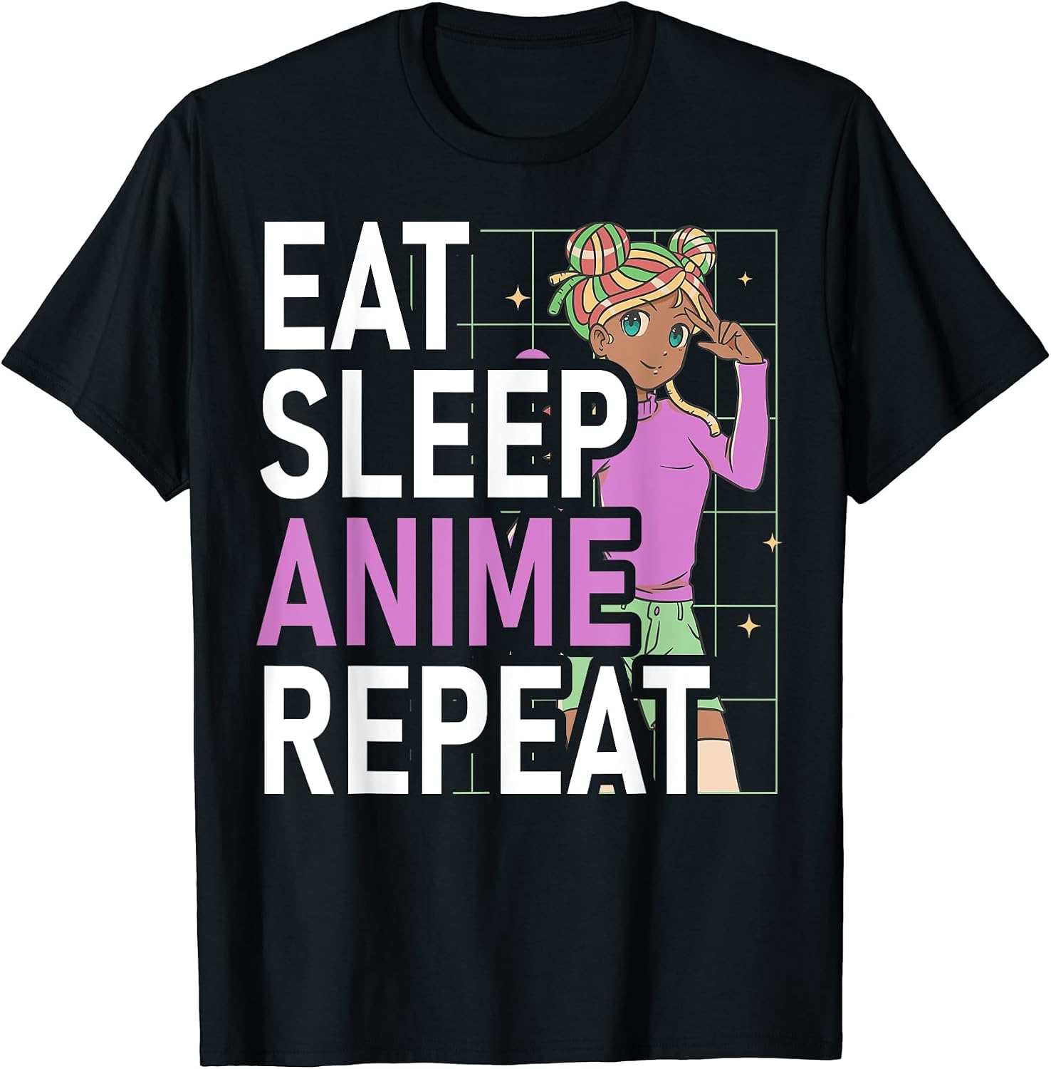 Anime Merch Afro African American Teen Youth Women