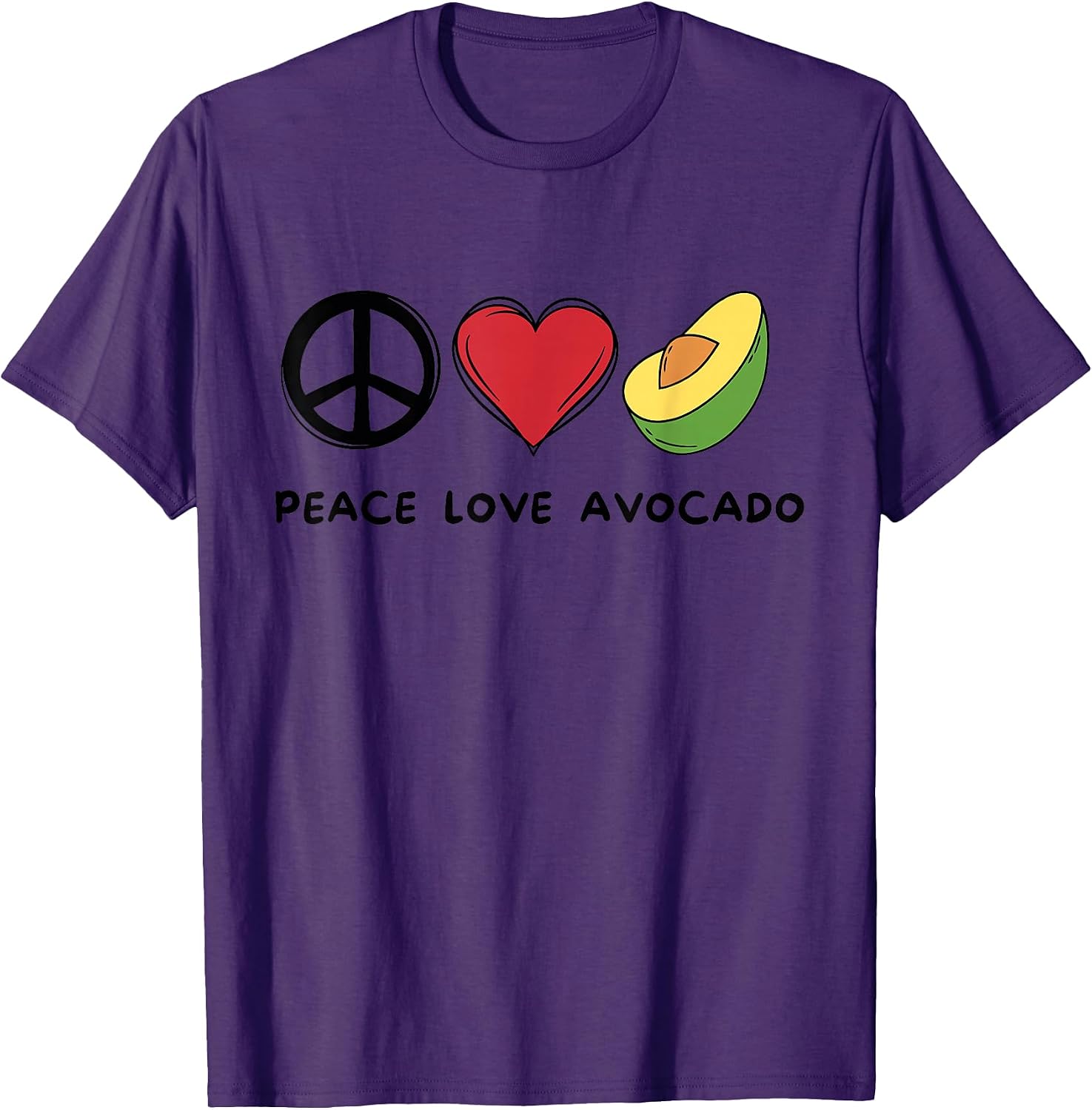 Peace, Love And Avocado Retro Avocado Food Lover
