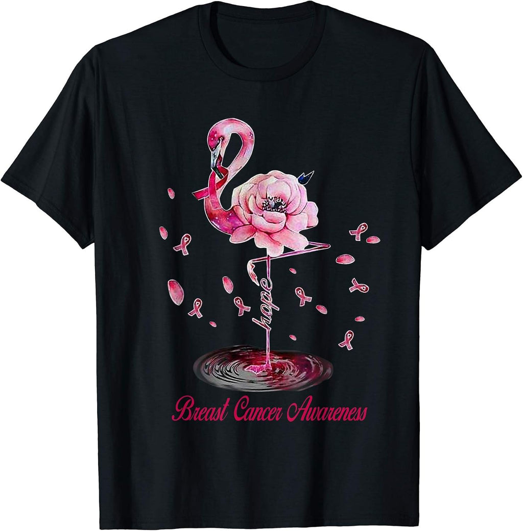 Flamingo Hope Flower Breast Cancer By Merch