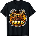 Beer Funny Bear With Deer Antlers Wordplay Merch