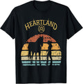 Funny Heartland Retro Vintage Sunset Tee Shirt