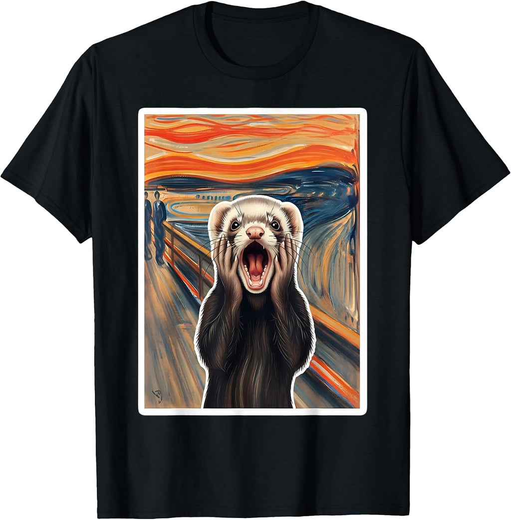Ferret Scream Painting Funny Pet Owner Merch