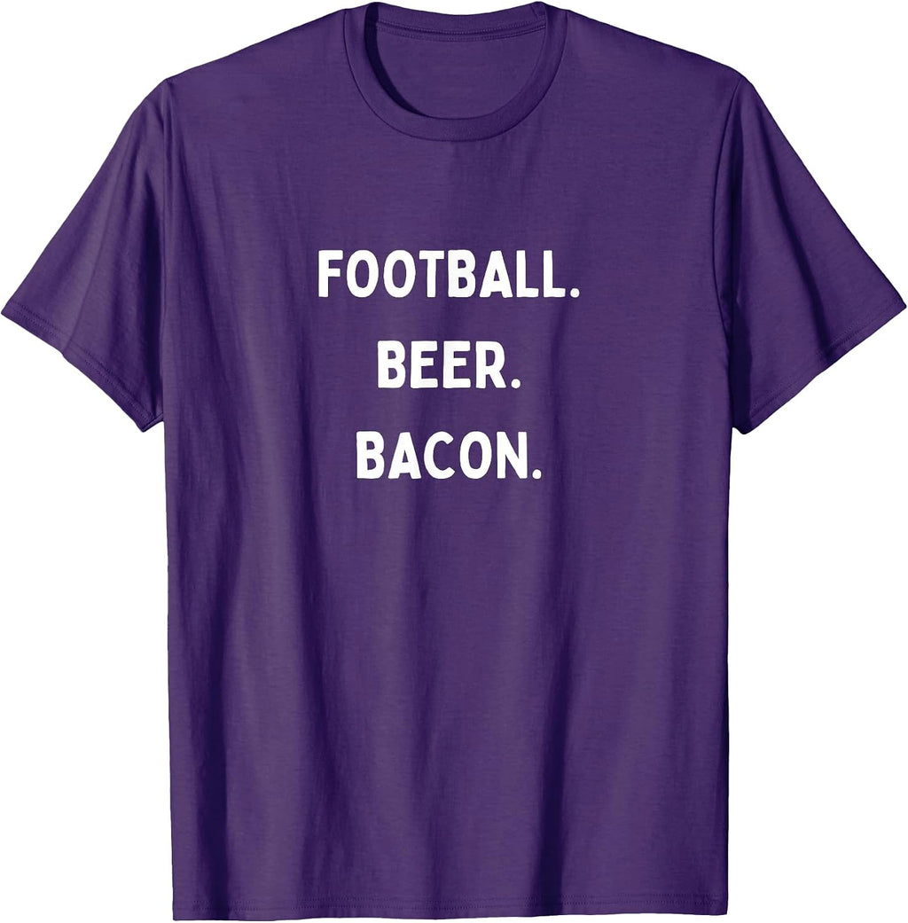 Football Beer Bacon Text Merch