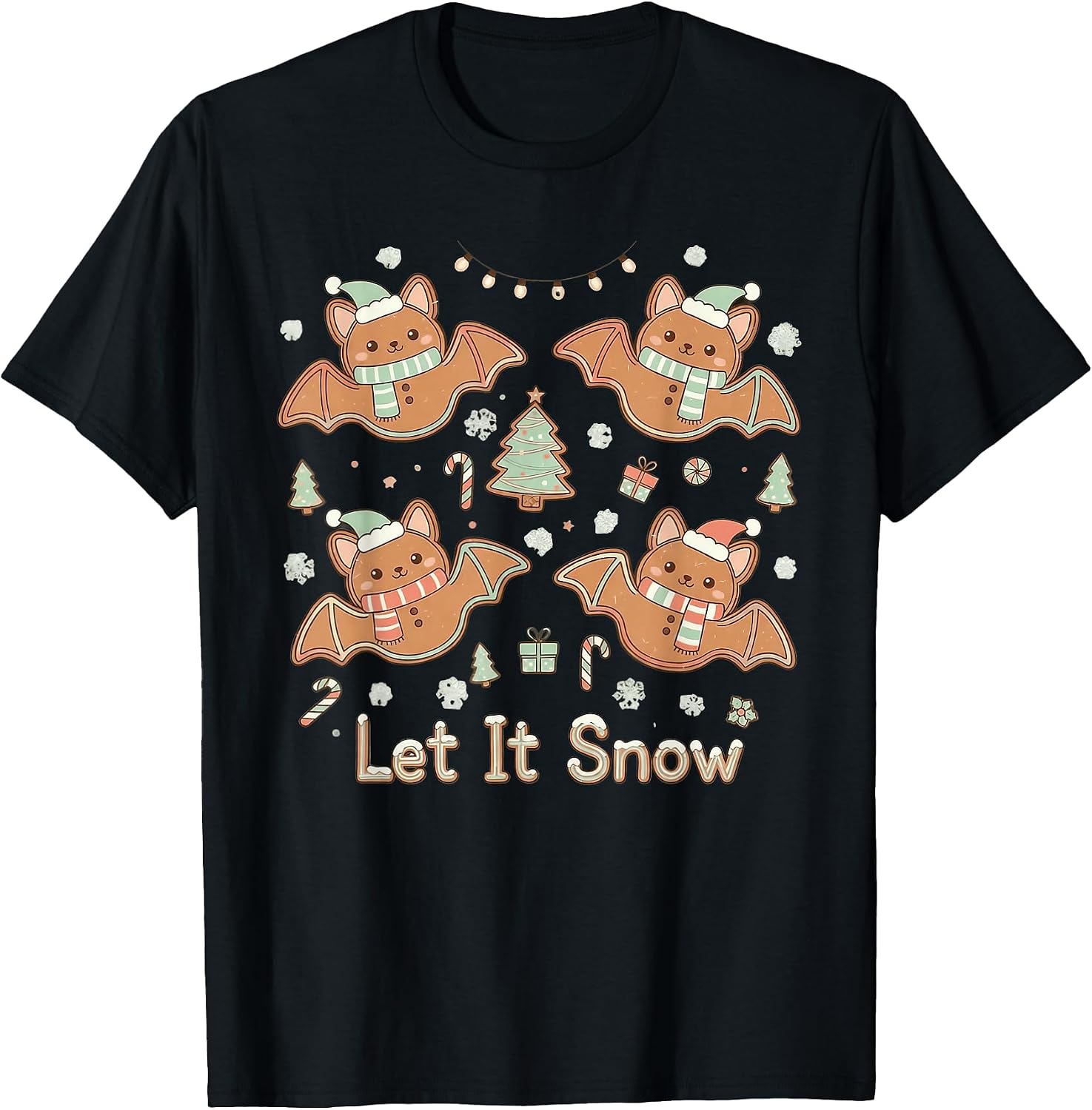 Gingerbread Bat Animals Holiday Art Merch Co.