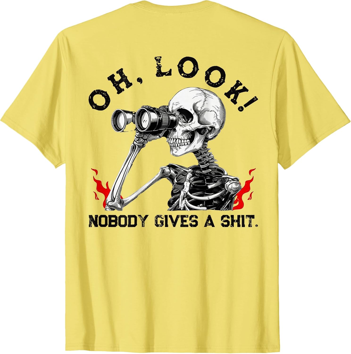 Funny Skeleton Nobody Gives A Shit Tee