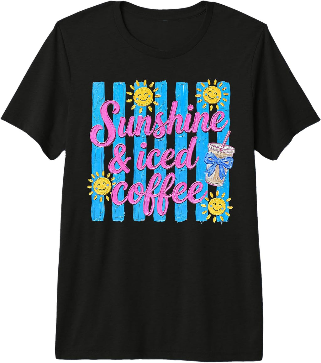 Iced Coffee Summer Vacation Bow Caffeine Morning