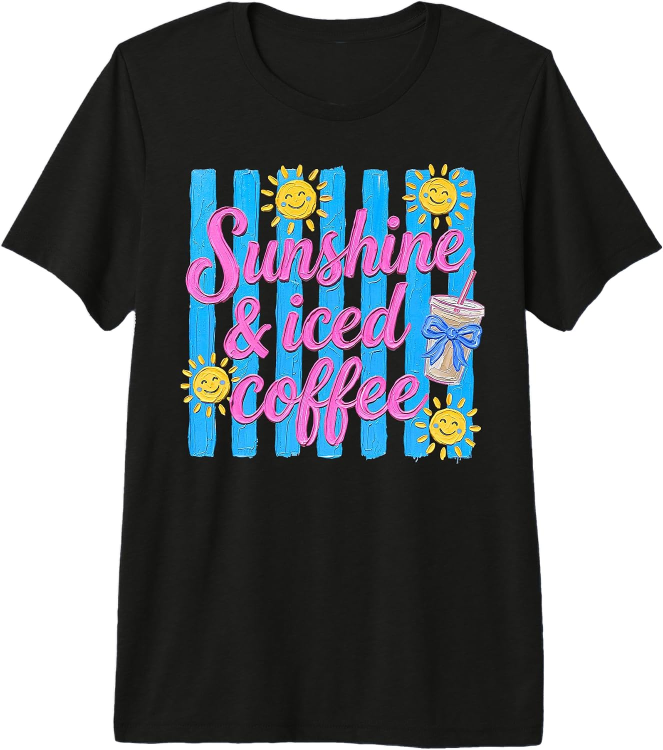 Iced Coffee Summer Vacation Bow Caffeine Morning
