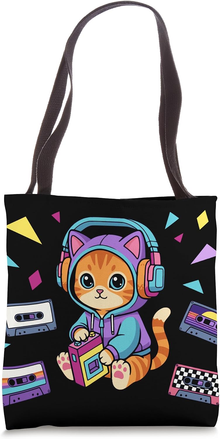 80s Kawaii Cat Graphic T-Shirts
