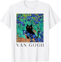 Van Gogh Iris Flowers Cat Art