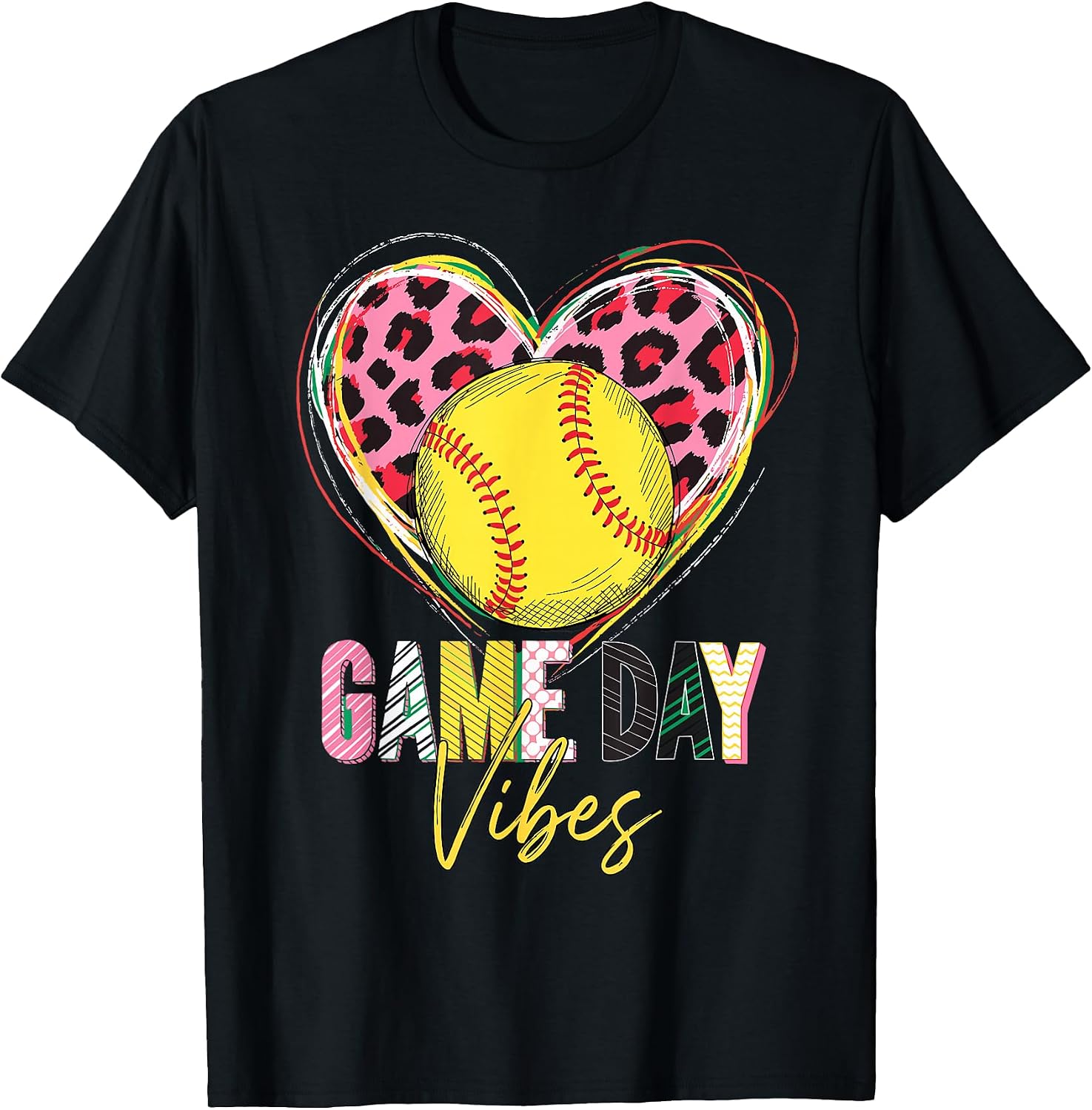 Softball Vibes Women Girls Game Day Merch & Pjs