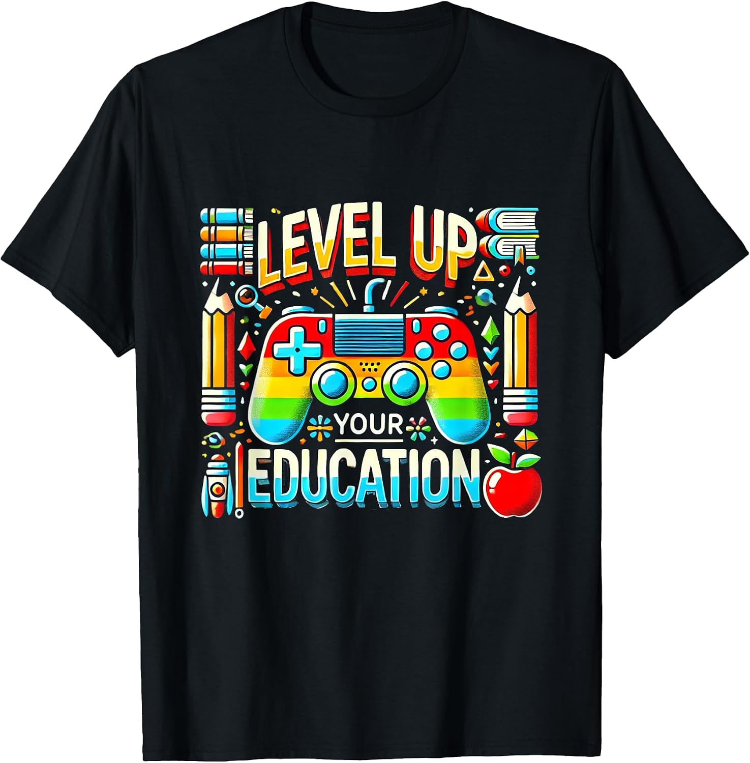 Level Up Education Gamer Student Geek Nerd