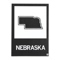 Nebraska Outline Postcard