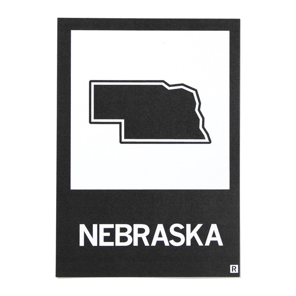 Nebraska Outline Postcard