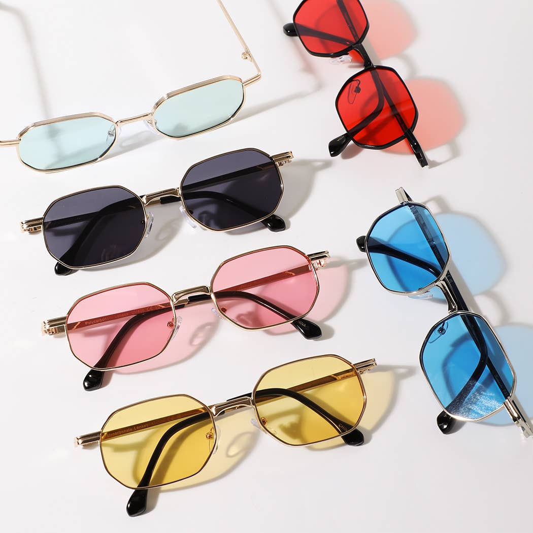 Octagon Metal Frame Fashion Sunglasses