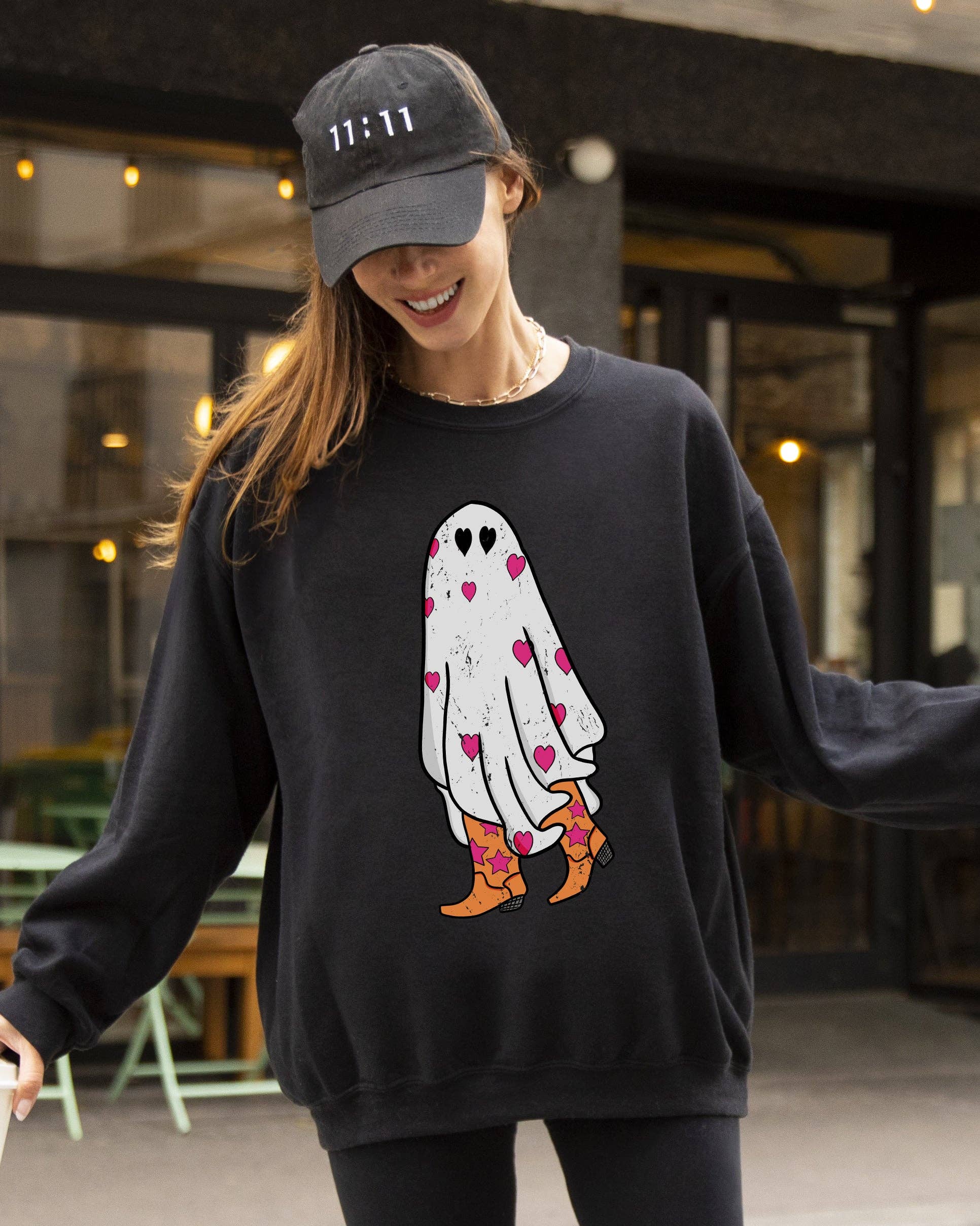 Cowgirl Ghost, Western, Skeleton Funny, Halloween Sweatshirt