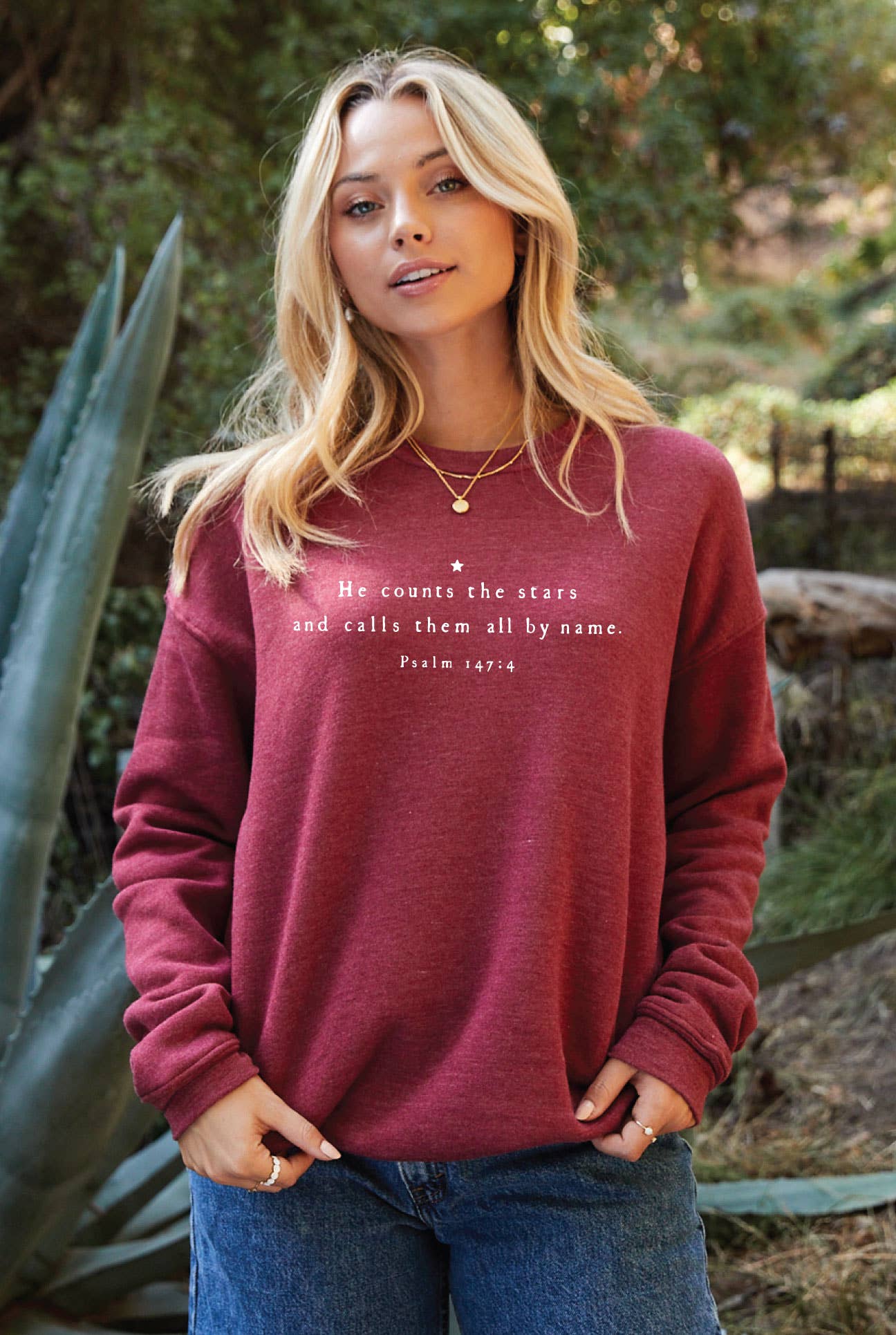 He Counts the Stars Graphic Sweatshirt