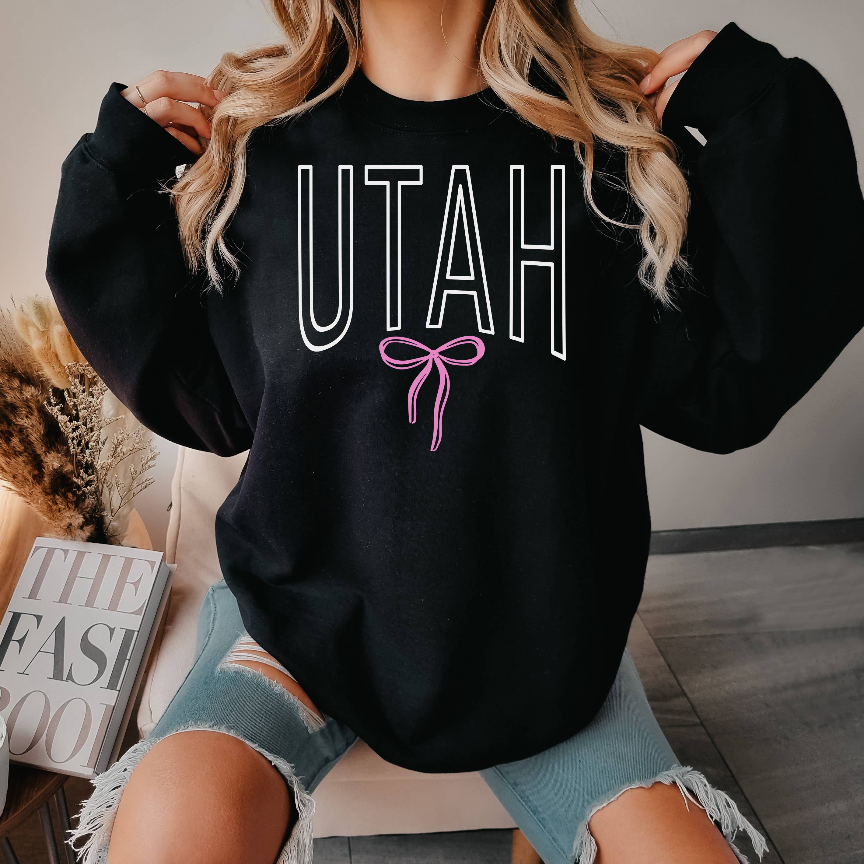 Utah Bow Crewneck Sweatshirt | States | Unisex Sizes S-2XL