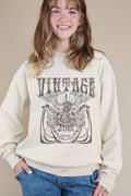 Vintage Rock and Roll Star Graphic Brushed Sweatshirts
