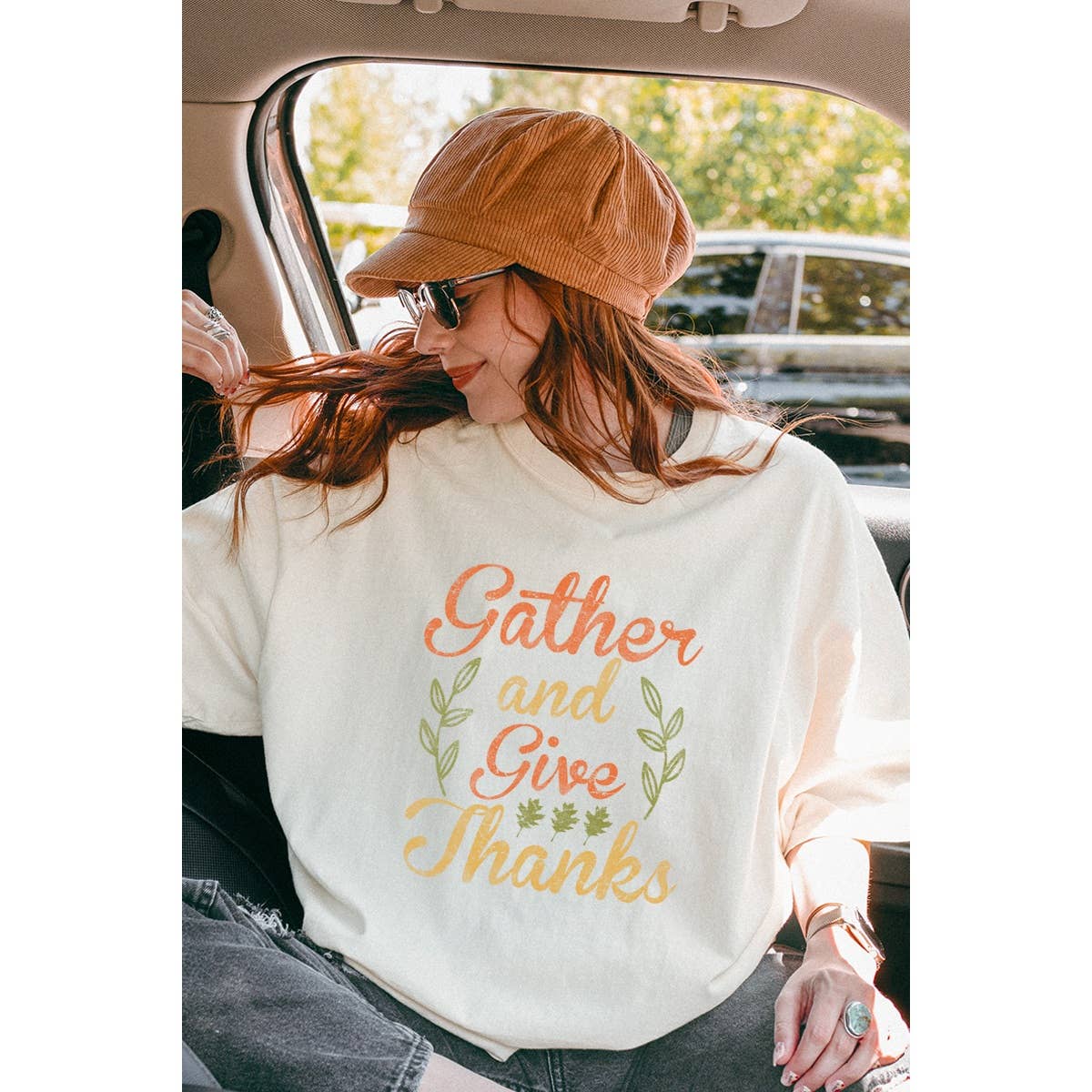 Fall Season Vintage Graphic Oversized Tee