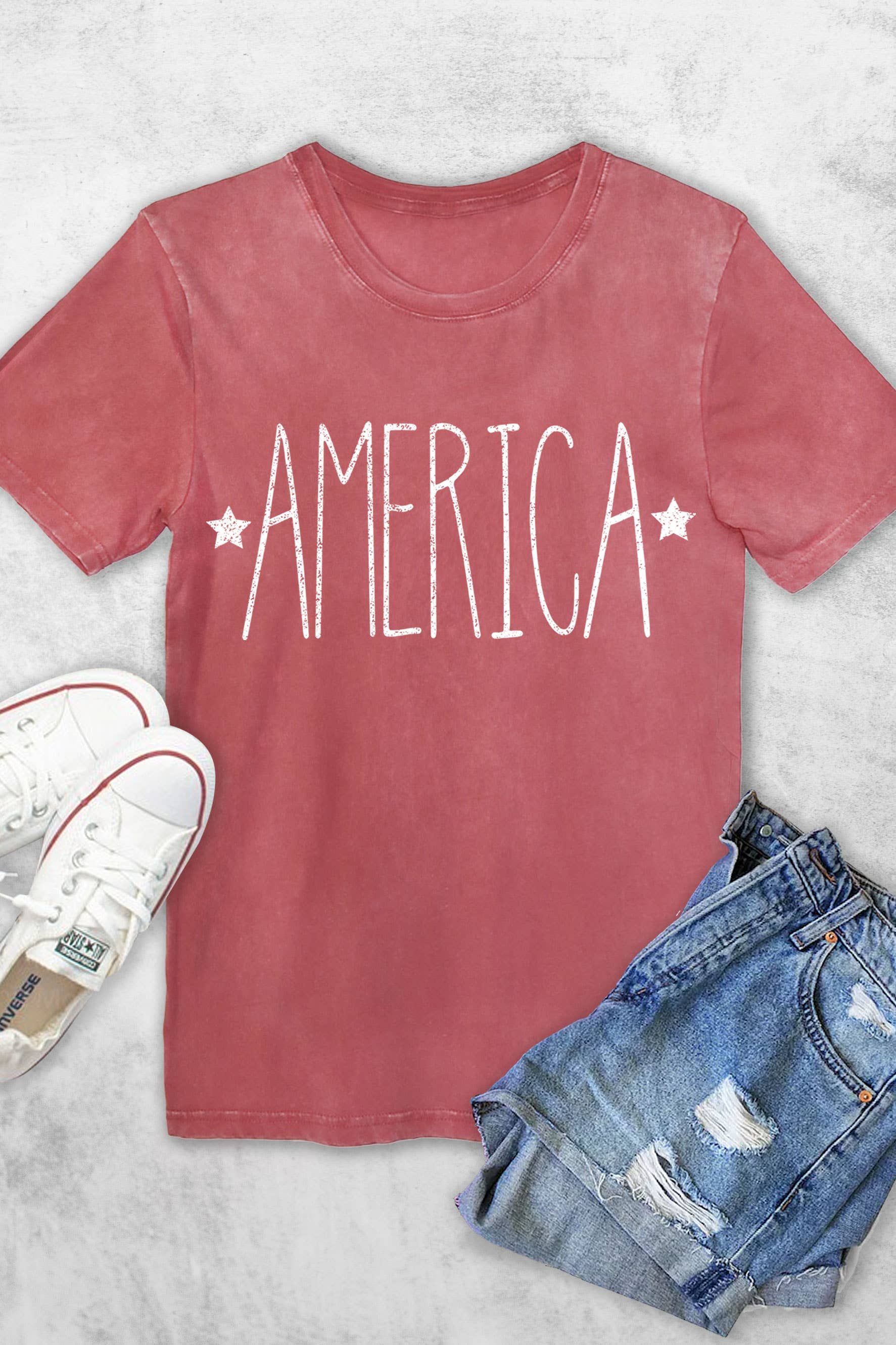 America Stars Women's Vintage Graphic Tshirts