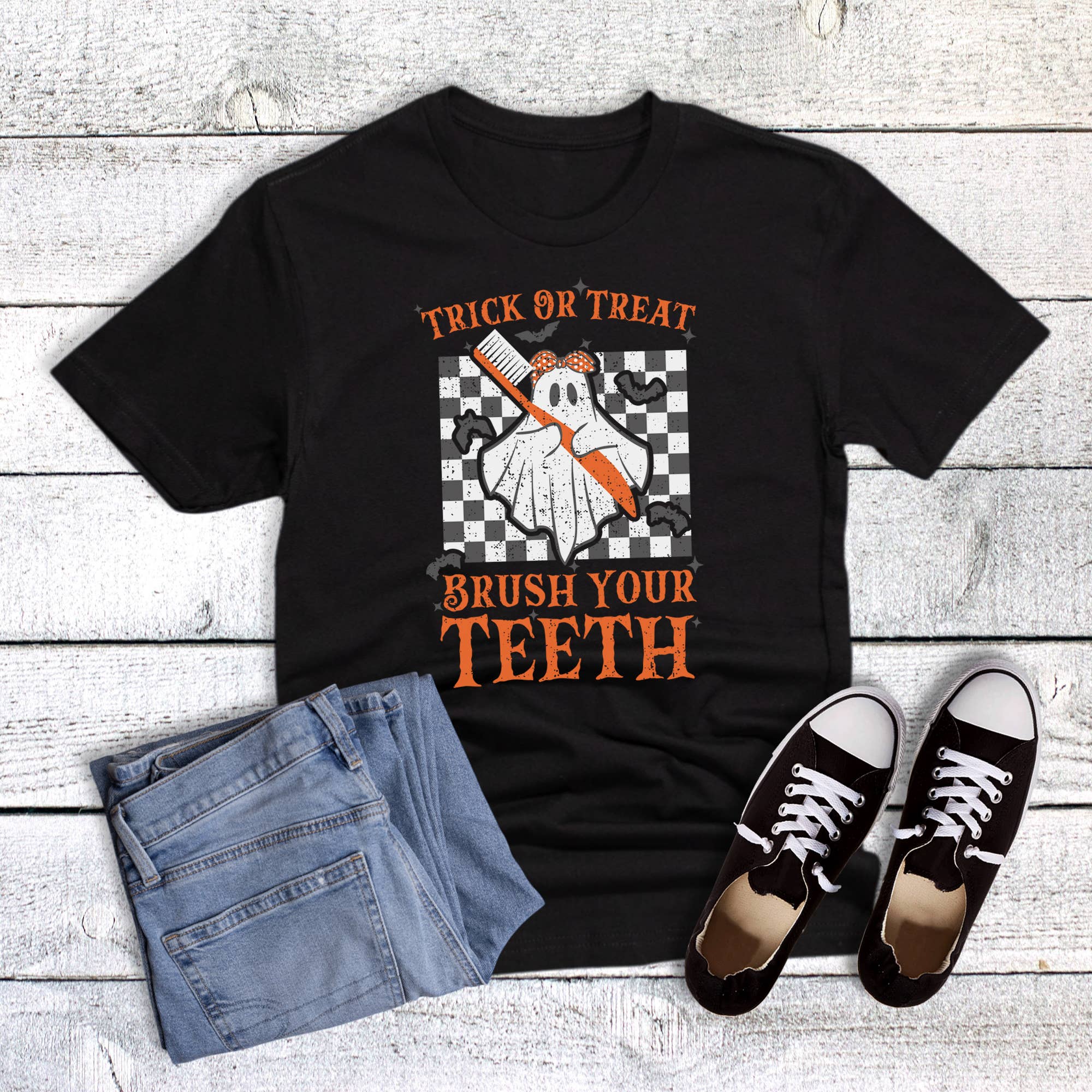 Halloween Dentist Brush Teeth Graphic Tee
