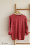 Make People Feel Loved Mineral Washed Long Sleeve Graphic