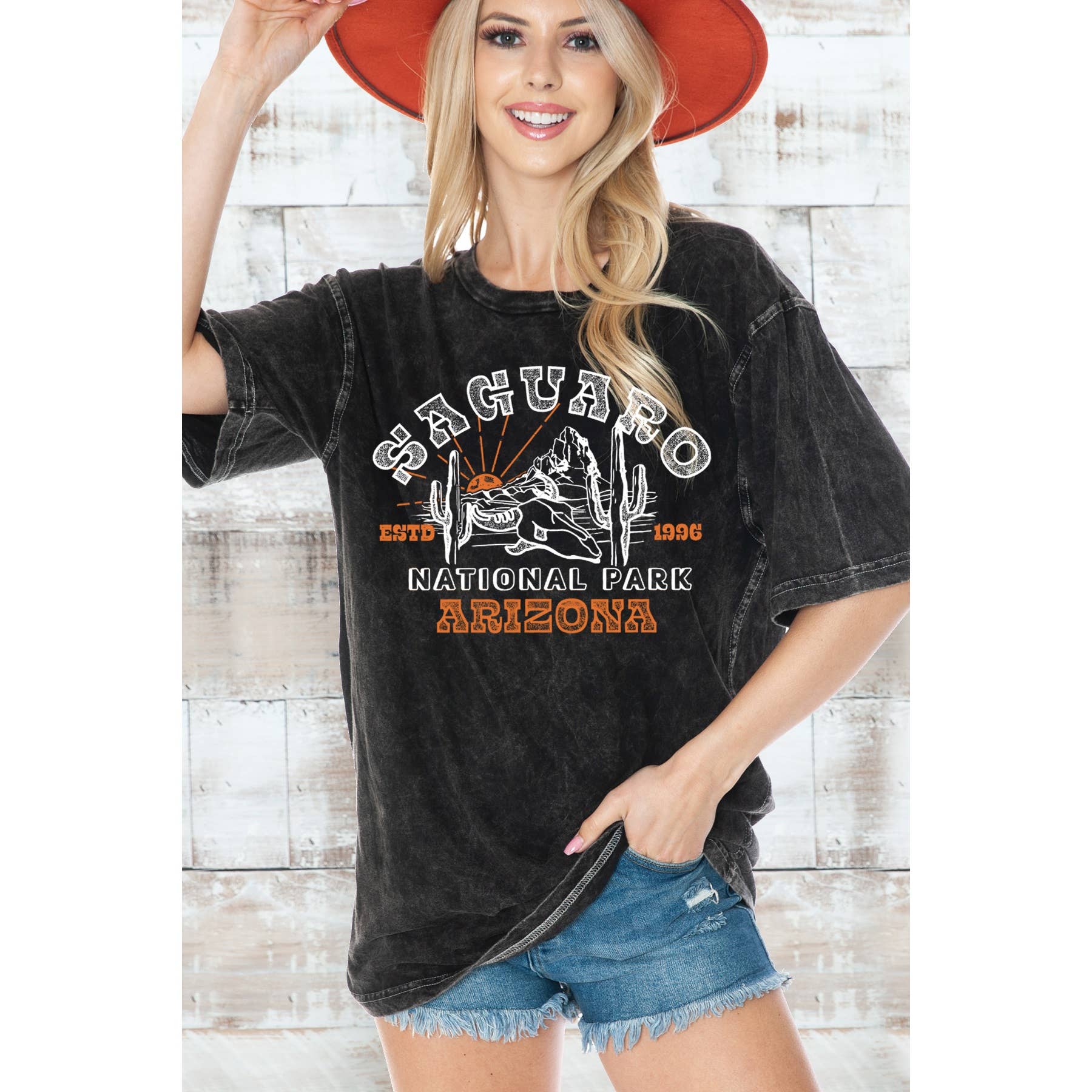 Saguaro Arizona -Unisex Oversized Mineral Wash