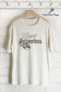 Classy Cowgirl- Hand Drawn Design (Oversized Tee)