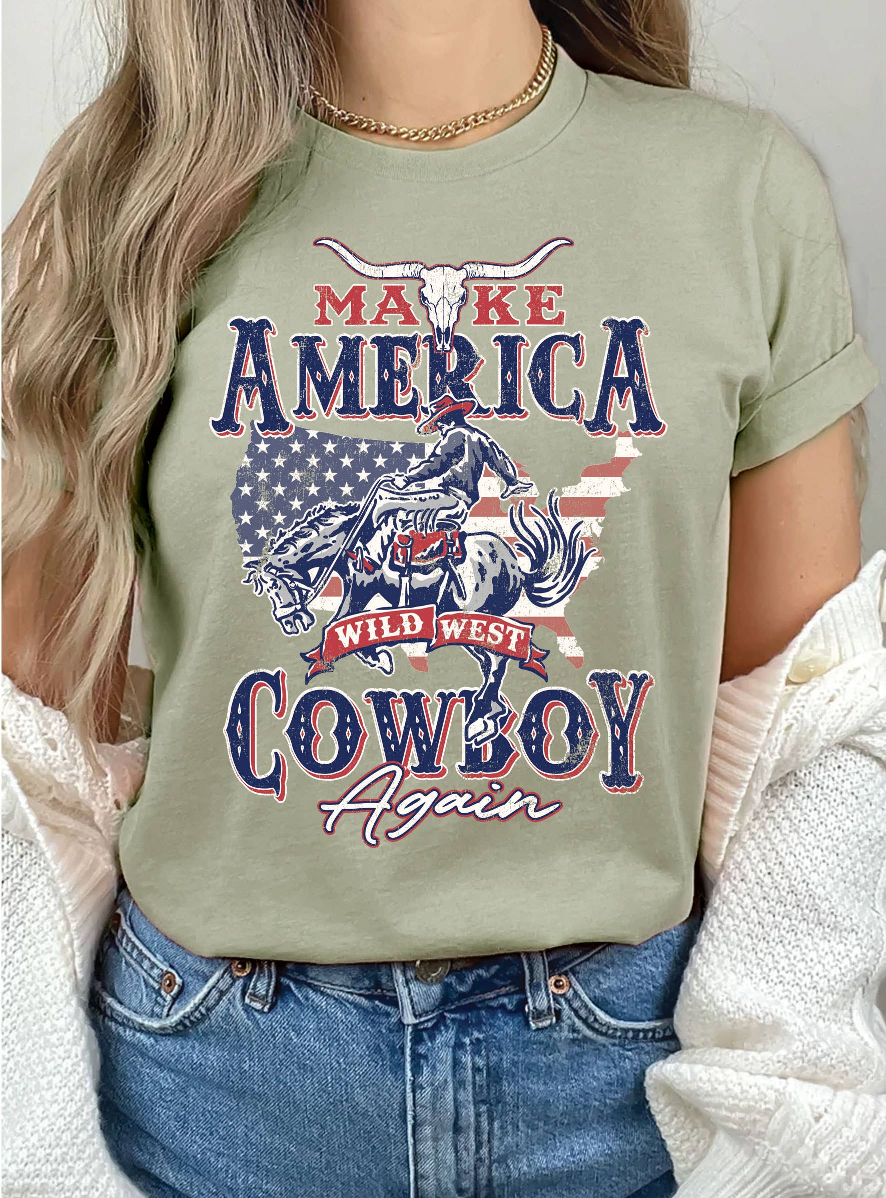 Make America Cowboy Again Graphic Tshirts