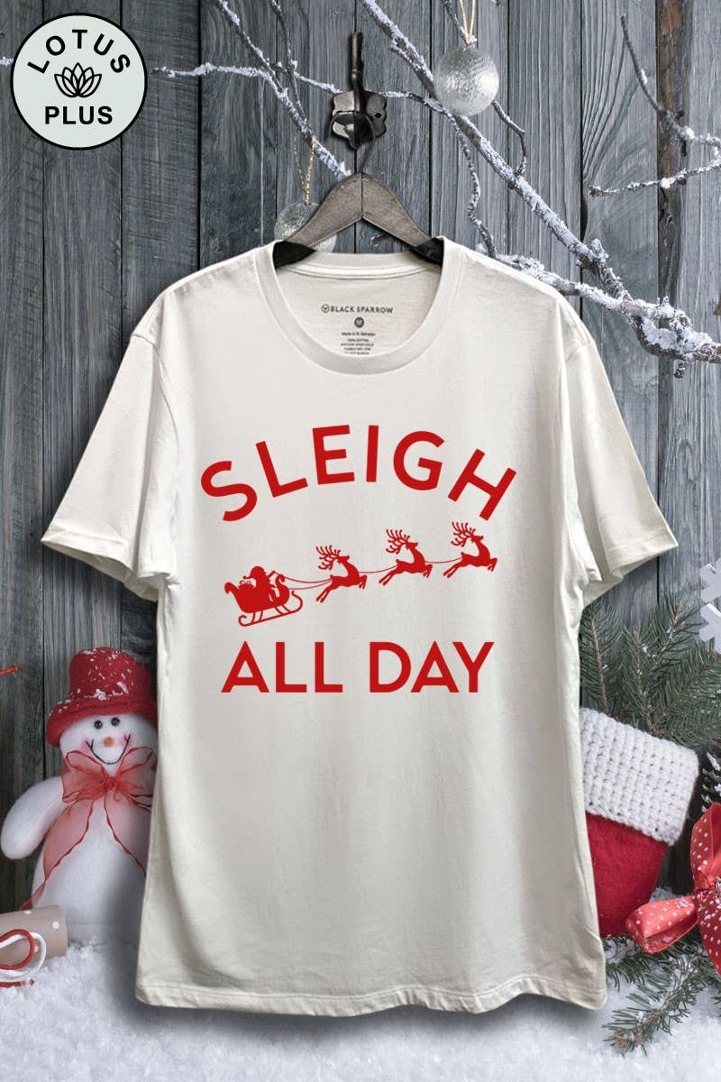 Sleigh All Day Graphic Top