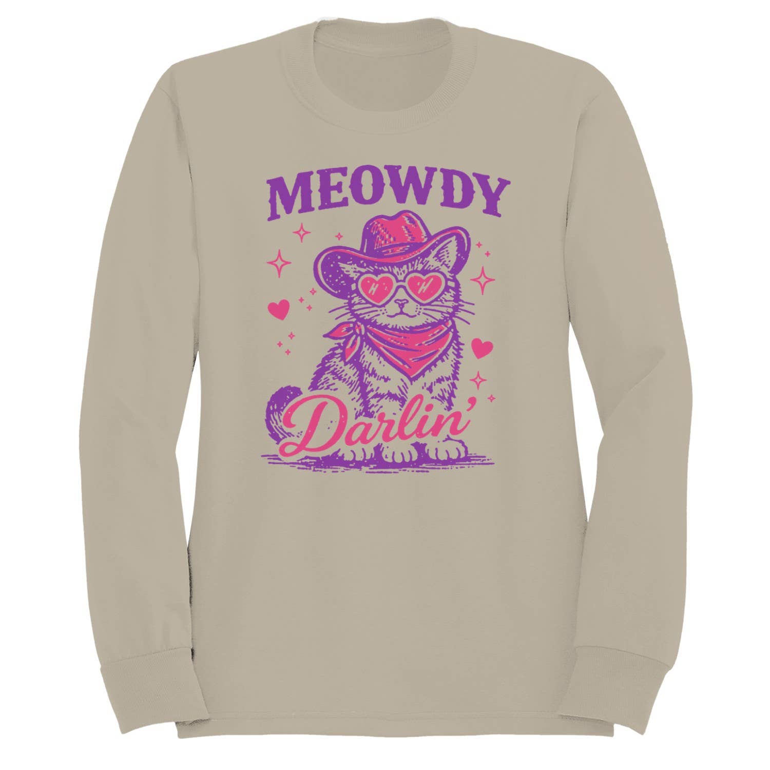 Meowdy Darlin' Cowboy Women's Sweatshirt Sand