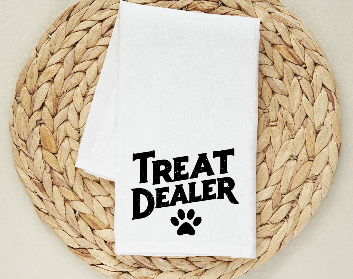 Treat Dealer - Cute Funny Dog Tea Towel
