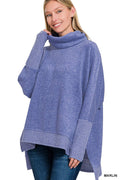 Brushed Hacci Turtleneck Sweater