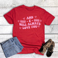 Valentine I E I Love You Graphic Tee
