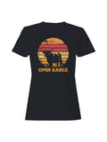 Vintage Open Range Sunset Design Women's T-Shirt