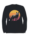 Retro Sunset Fox Art Men's Sweatshirt