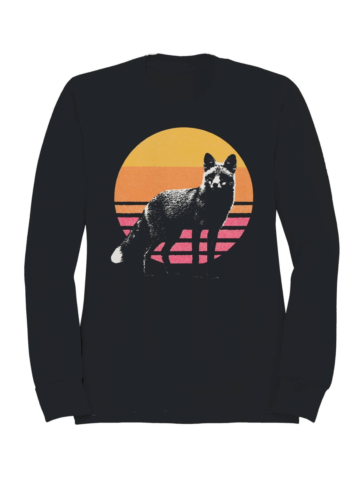 Retro Sunset Fox Art Men's Sweatshirt