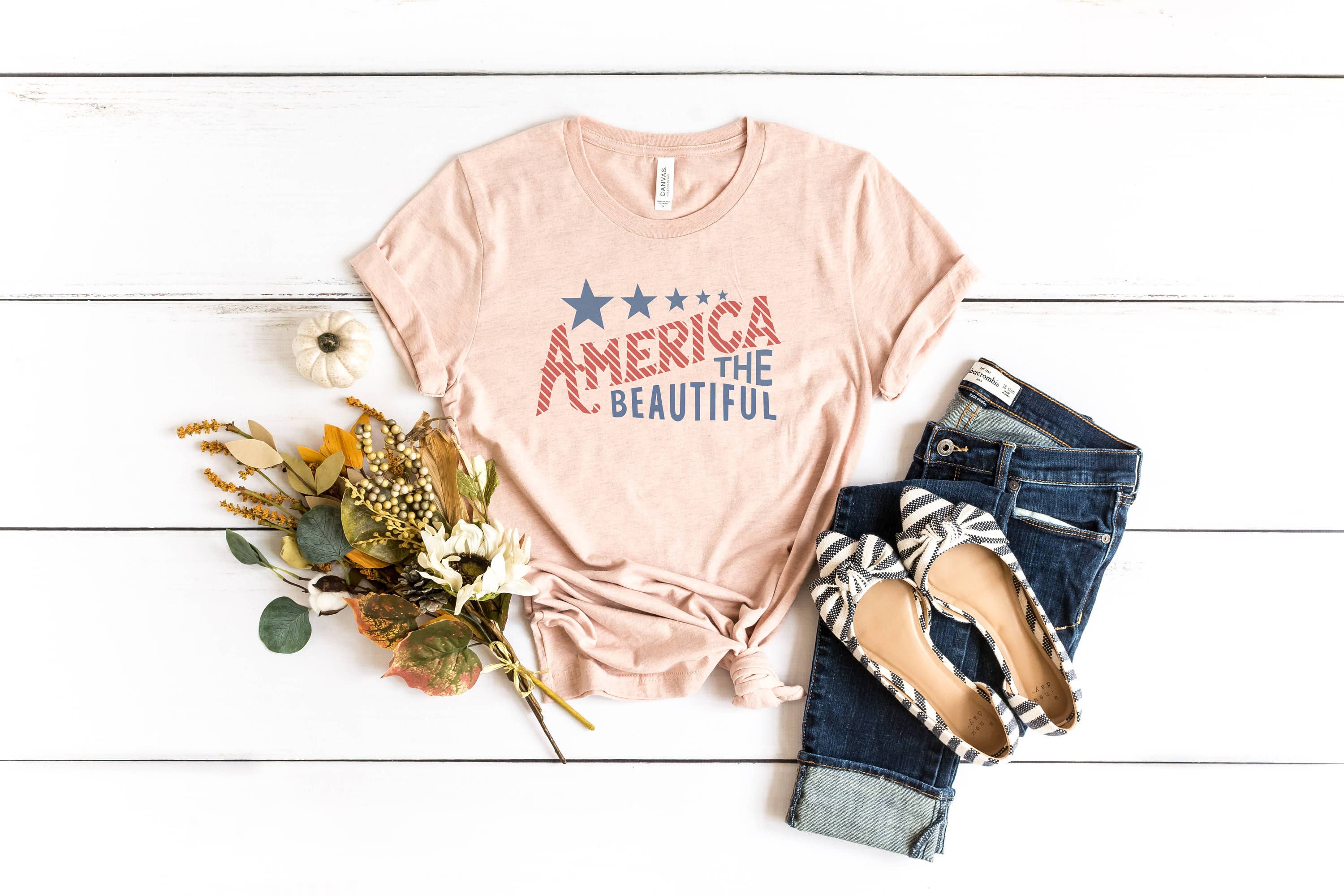 America the Beautiful Flag Tee | Patriotic T Shirt