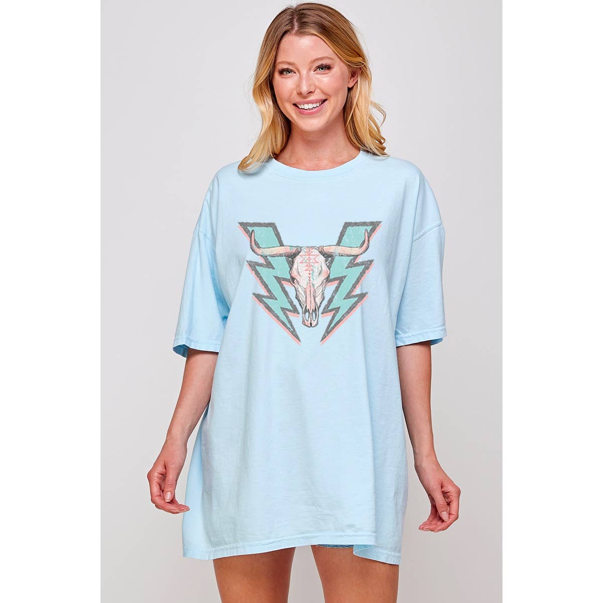 Cow Skull  Vintage Oversized Tee