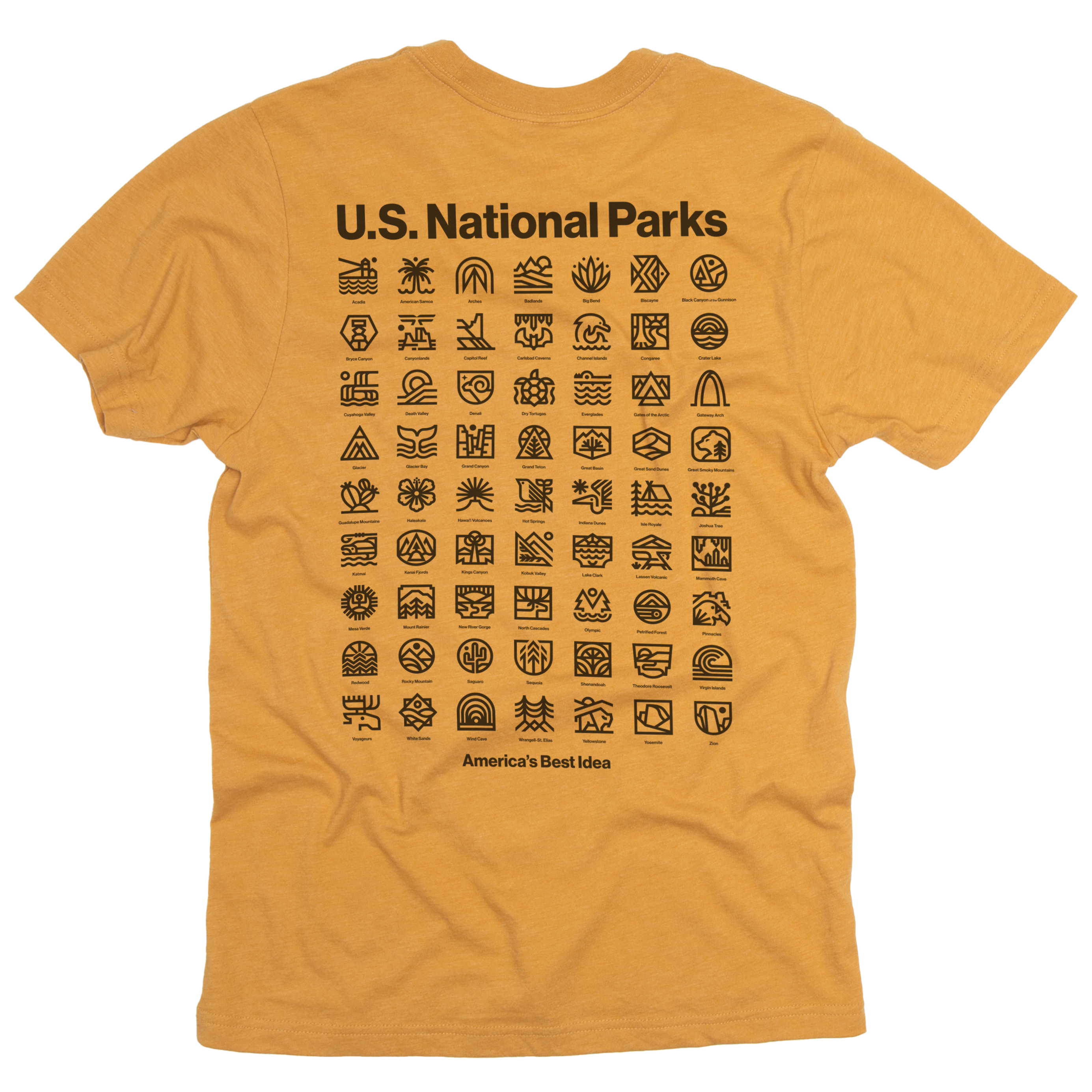 U.S. National Parks Unisex Short Sleeve Pocket Tee
