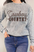 Cowboy Country Graphic Mineral Brushed Sweatshirt